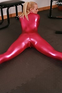 Rhea Flaunts Off Her Sexy Body As She Unzips Her Latex Apparel