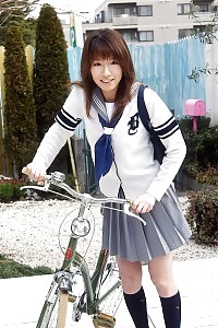 Towa Aino Schoolgirl Cocotte Demonstrates Her Big Boobs