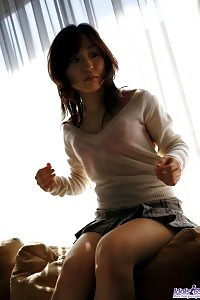 Good-looking Asian Temptress Likes Sitting In Her Undie And Exploring Her Strong Boobs