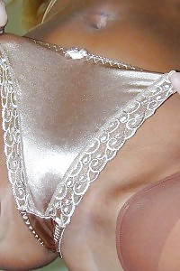 Platinum-blonde Mckenzee Displays Off Her Ivory Brassier And Underwear