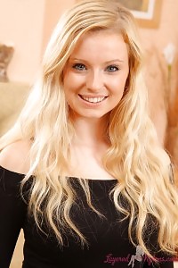 Hollie In Black Dress And Garters