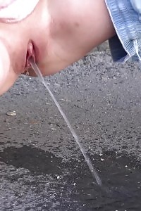 Delightful Blonde Is Shot Pissing In Public