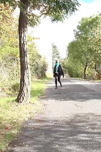 Cynthia Vellons Relieves Herself In Outdoors